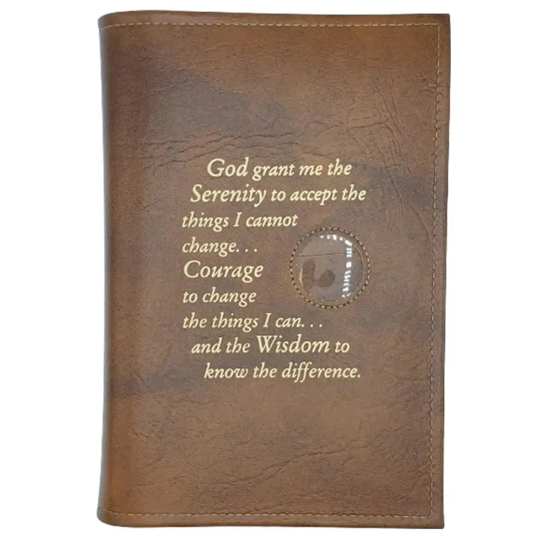 G003. AA SINGLE Book Cover, LARGE PRINT.  Serenity w Coin Slot.  9 Colors.