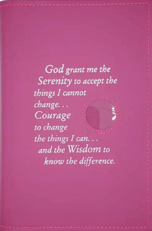 G003. AA Single Book Cover for LARGE PRINT Big Book. Style: Serenity w Coin Slot.   Available in 9 Colors.