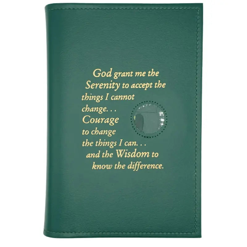 G003. AA Single Book Cover for LARGE PRINT Big Book. Style: Serenity w Coin Slot.   Available in 9 Colors.