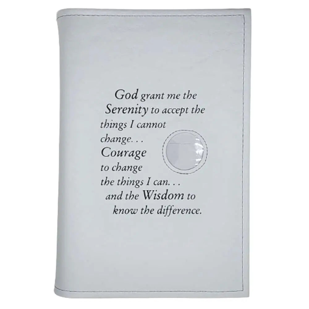 G003. AA Single Book Cover for LARGE PRINT Big Book. Style: Serenity w Coin Slot.   Available in 9 Colors.