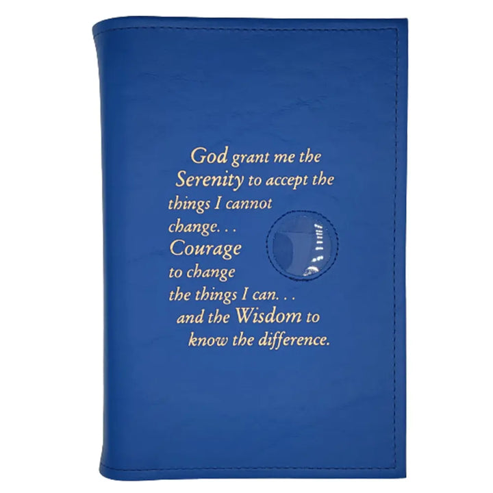 G003. AA Single Book Cover for LARGE PRINT Big Book. Style: Serenity w Coin Slot.   Available in 9 Colors.