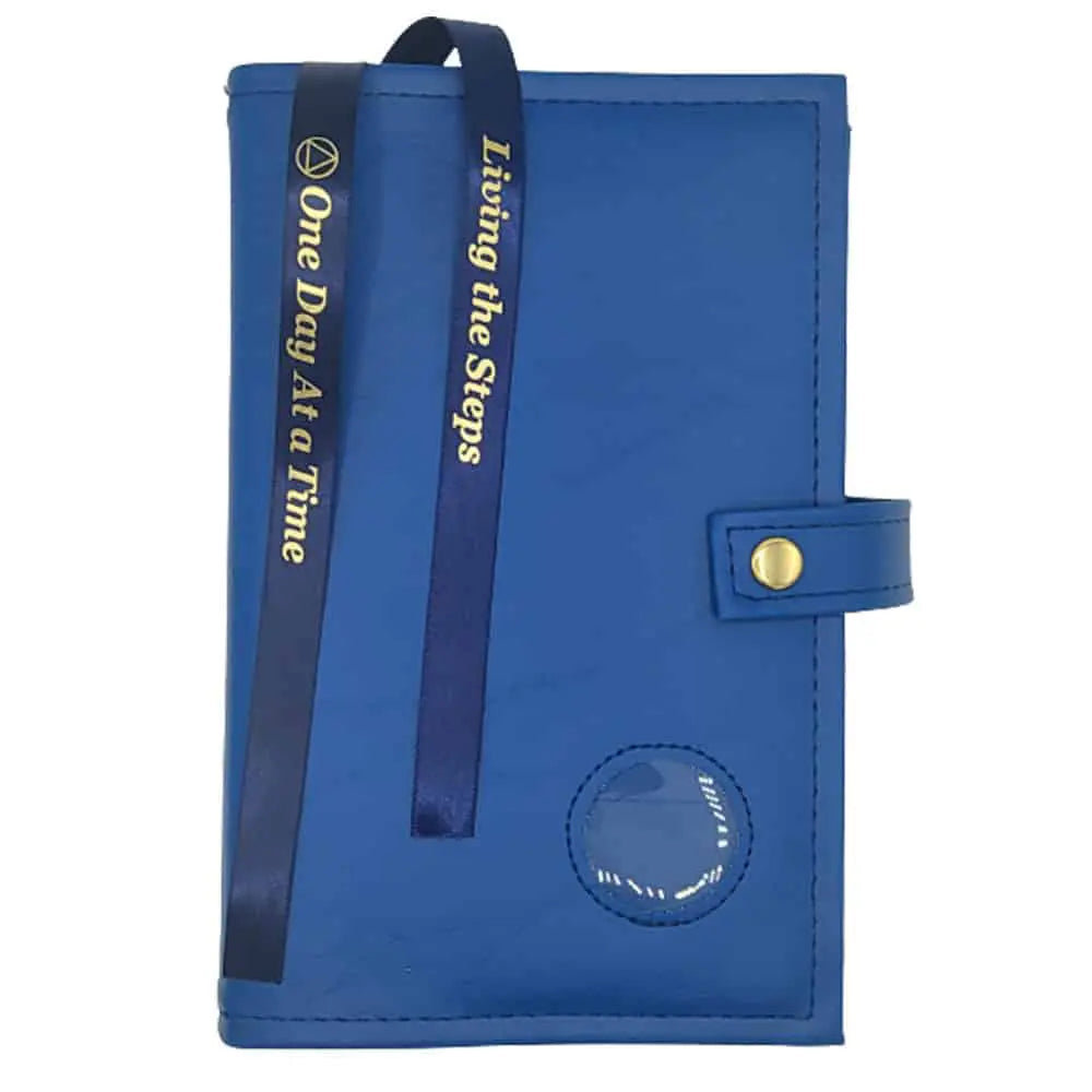 G004. AA Double Book Cover for Hardcover Big Book.  Style: Plain w Coin Holder.   Available in 10 Colors.