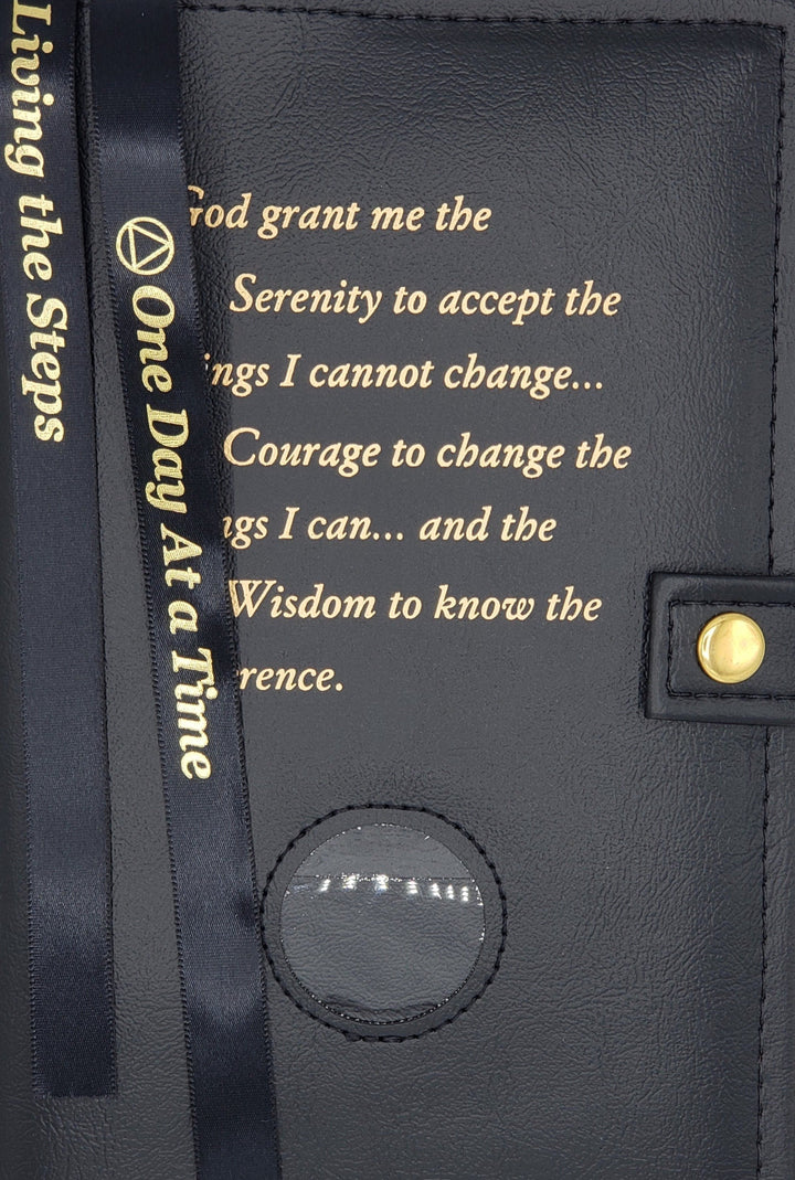 G005. AA, Double Book Cover, for Hardcover Big Book & 12n12. Serenity Prayer. - Premium Gifts from Culver Enterprises - Just $42.95! Shop now at Choices Books & Gifts