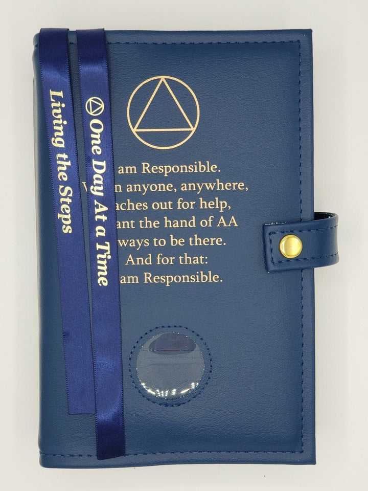 G005. AA, Double Book Cover, for Hardcover Big Book & 12n12. Serenity Prayer. - Premium Gifts from Culver Enterprises - Just $42.95! Shop now at Choices Books & Gifts