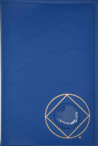 G006. NA Single Book Cover for Hardcover. Style: Serenity Prayer or NA Symbol w Coin Holder.  Available in 10 Colors.