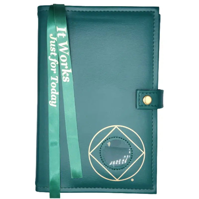 G007. NA Double Book Cover for Hardcover. Style:  NA Symbol w Coin Holder.  Available in 10 Colors.