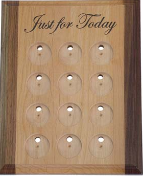 G011. 12 Medallion Holder, NA, Just for Today - Choices Books & Gifts