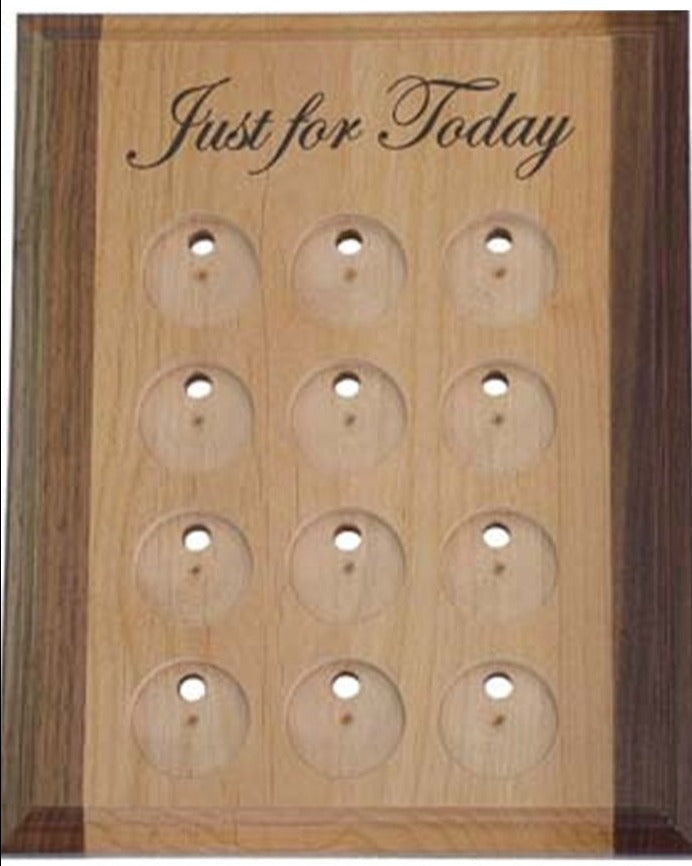 G011. 12 Medallion Holder, NA, Just for Today - Choices Books & Gifts