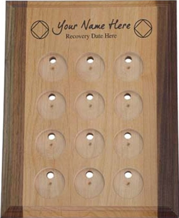G012. 12 Medallion Holder, NA, Personalized w NA Symbol - Choices Books & Gifts