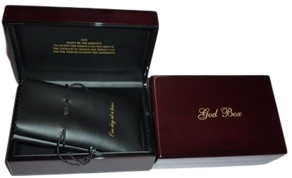 G024. God Box: Teakwood with Serenity Prayer on Inside Cover.  G6 - Premium Gifts from Culver Enterprises - Just $94.95! Shop now at Choices Books & Gifts