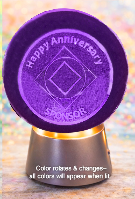 NA SPONSOR Crystal Coin Sphere Medallions. (Custom Made - takes 14 days for delivery.) - Choices Books & Gifts