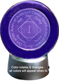 G034. NA YEARLY Crystal Coin Sphere Medallions: NA Years 1 -70. - Premium Gifts from Choices - Just $34.95! Shop now at Choices Books & Gifts