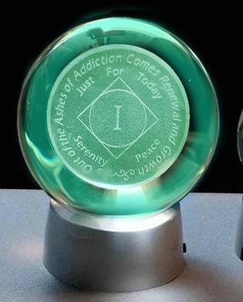 G034. NA YEARLY Crystal Coin Sphere Medallions: NA Years 1 -70. - Premium Gifts from Choices - Just $34.95! Shop now at Choices Books & Gifts