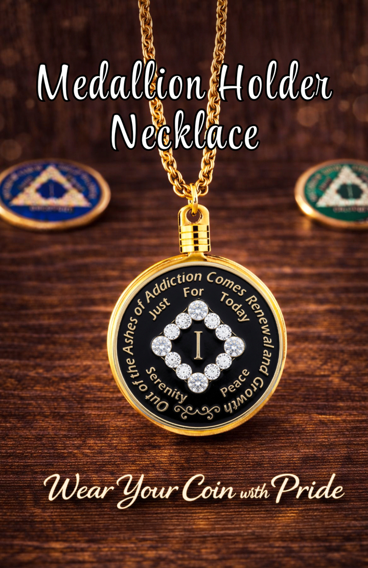 G035. Medallion Necklace: Gold THICK Chain, 30 in.