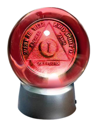 G037. AA OR NA CUSTOM Crystal Sphere - Add name or date. - Premium Gifts from Choices - Just $34.95! Shop now at Choices Books & Gifts