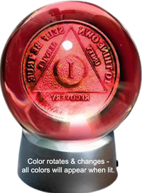 G037. AA OR NA CUSTOM Crystal Sphere - Add name or date. - Premium Gifts from Choices - Just $34.95! Shop now at Choices Books & Gifts