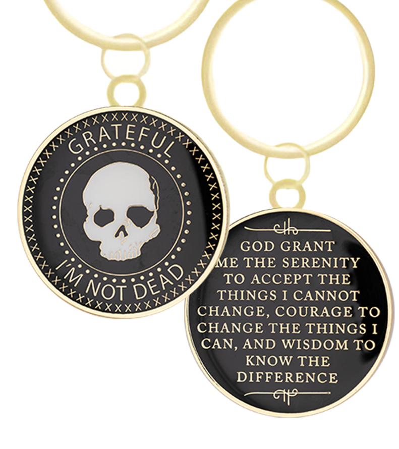 Key Chain: Grateful Dead Medallion. GOLD - Choices Books & Gifts