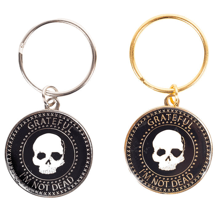 G041. Key Chain: Grateful Dead, Gold. Medallion Included