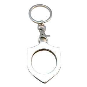 G044. Key Chain: Metal Medallion Holder, Shiny or Brushed, SHIELD. - Premium Gifts from Cascade 7 - Just $14.95! Shop now at Choices Books & Gifts