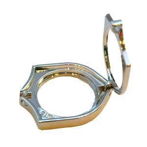 G044. Key Chain: Metal Medallion Holder, Shiny or Brushed, SHIELD. - Premium Gifts from Cascade 7 - Just $14.95! Shop now at Choices Books & Gifts