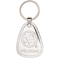 G044. Key Chain: NA Silver Metal