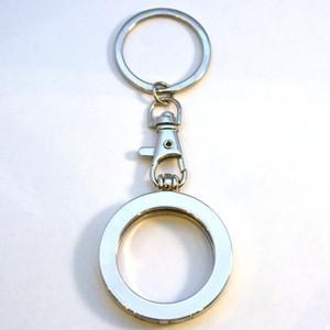 G047. Key Chain: Metal Medallion Holder, Shiny or Brushed, ROUND. - Premium Gifts from Cascade 7 - Just $14.95! Shop now at Choices Books & Gifts