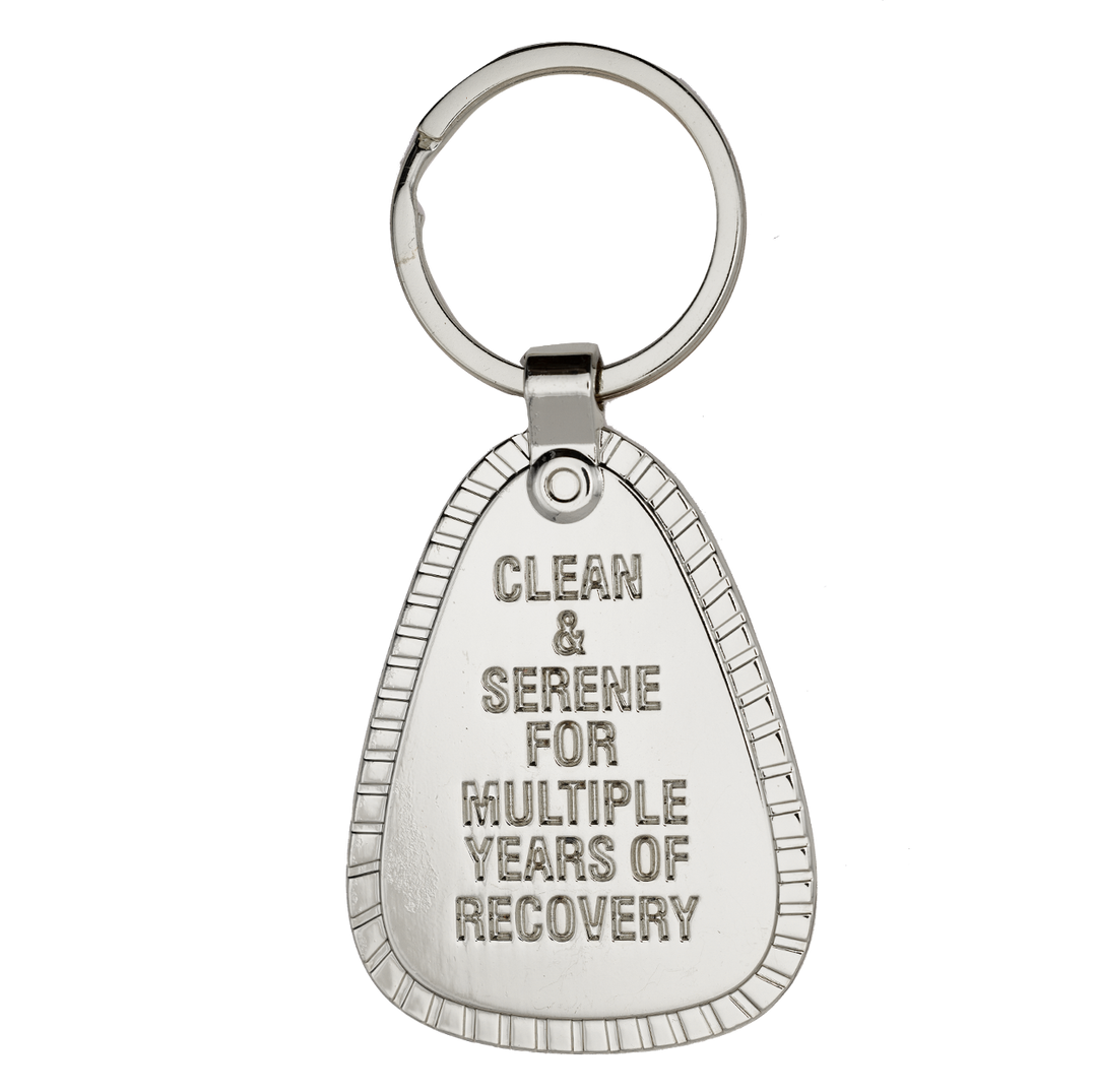G052. Key Chain: "NA, Multiple Years". Silver Metal