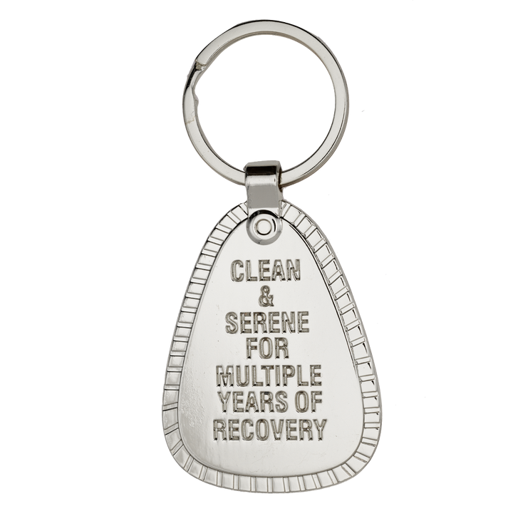 G052. Key Chain: "NA, Multiple Years". Silver Metal