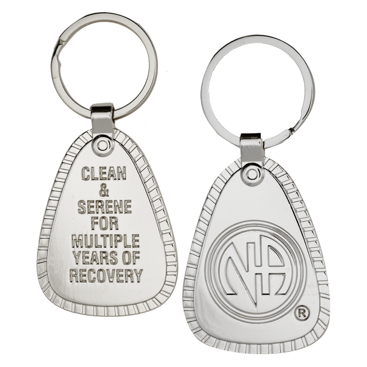 G052. Key Chain: "NA, Multiple Years". Silver Metal