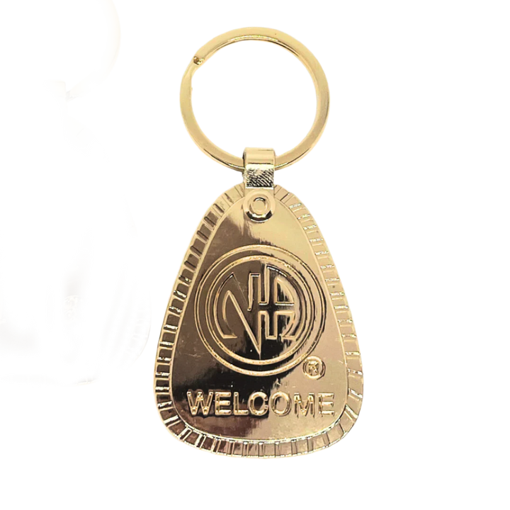 G054. Key Chain: NA, Just For Today, Gold.