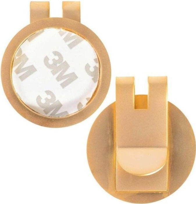 G073. Money Clip Medallion Holder Matte Gold Finish.