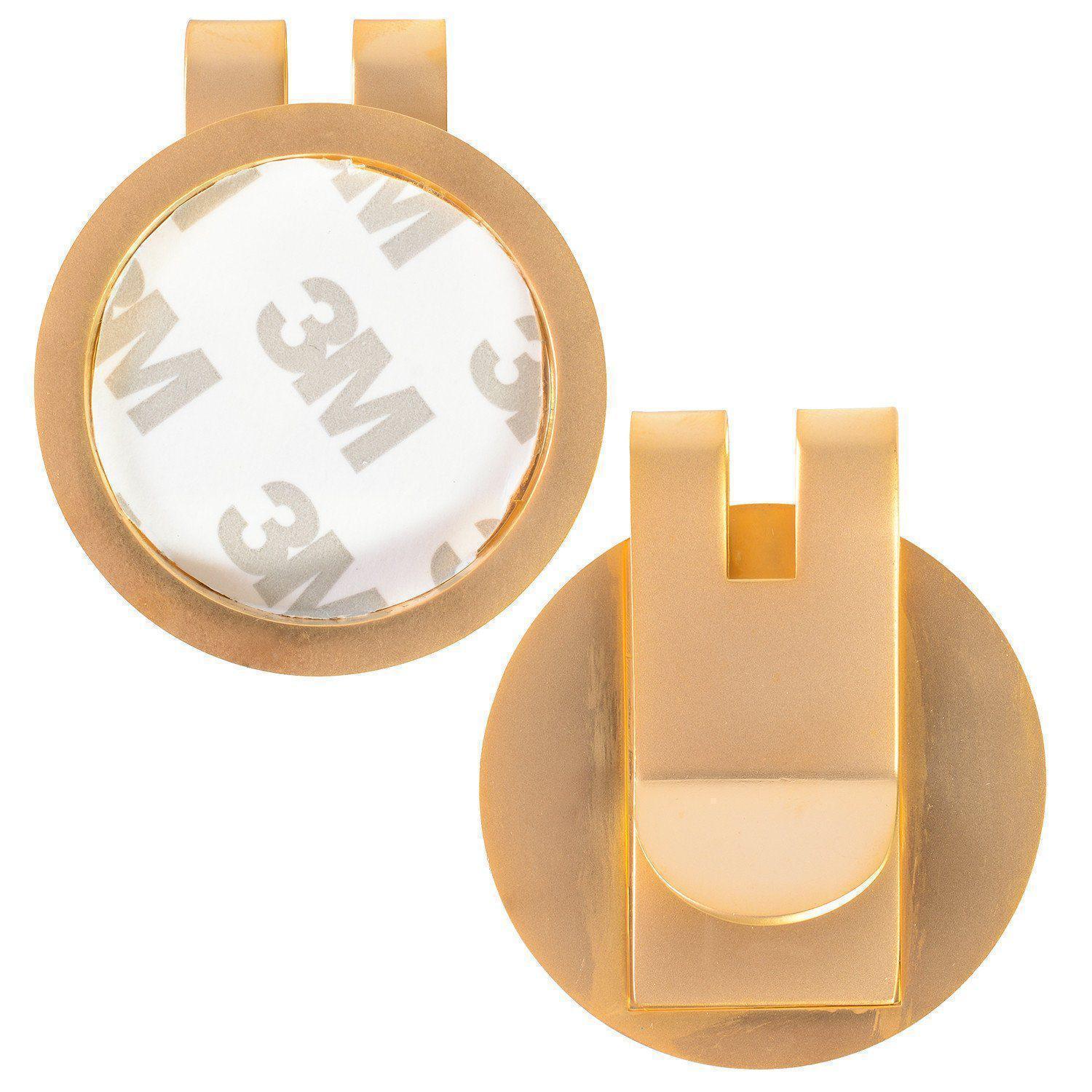 G073. Money Clip Medallion Holder Matte Gold Finish.