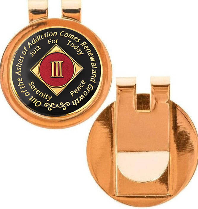 G062. Money Clip Medallion Holder Matte Gold Finish