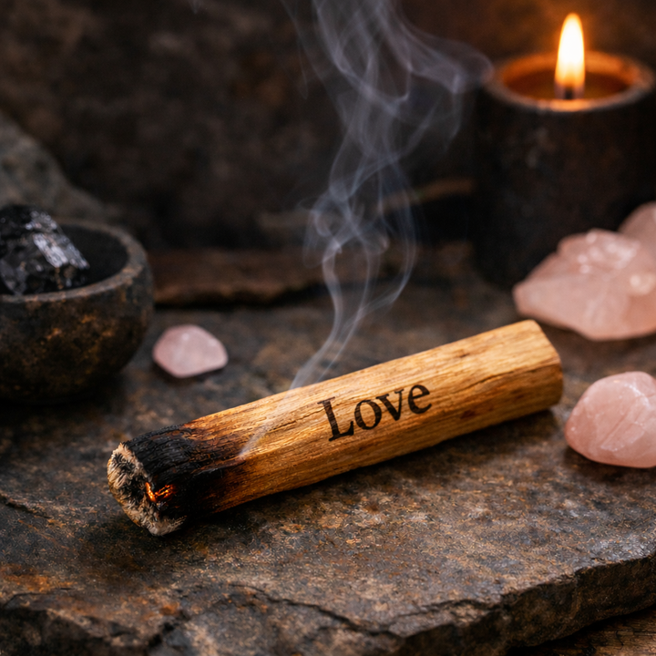 G073. Palo Santo w WORDS Burning Sticks. Variety