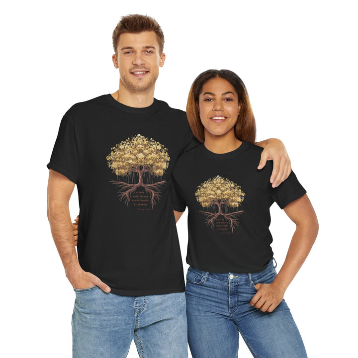 G118. Tree with Strong Roots T-shirt (Unisex). Many Colors Available