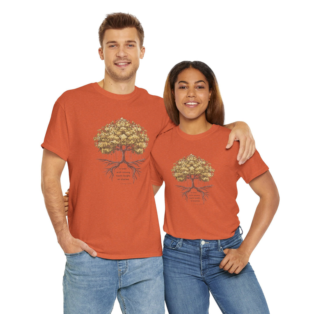 G118. Tree with Strong Roots T-shirt (Unisex). Many Colors Available