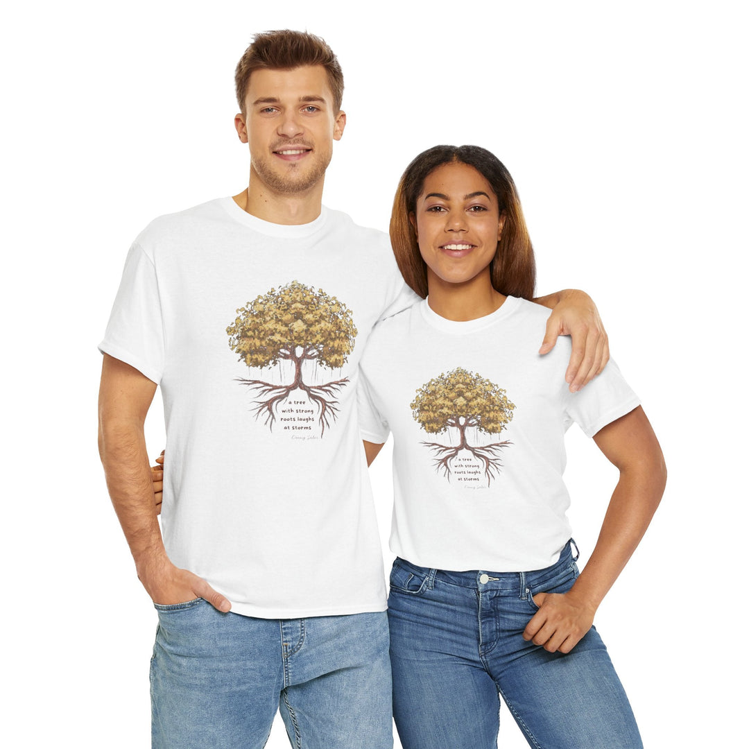 G118. Tree with Strong Roots T-shirt (Unisex). Many Colors Available