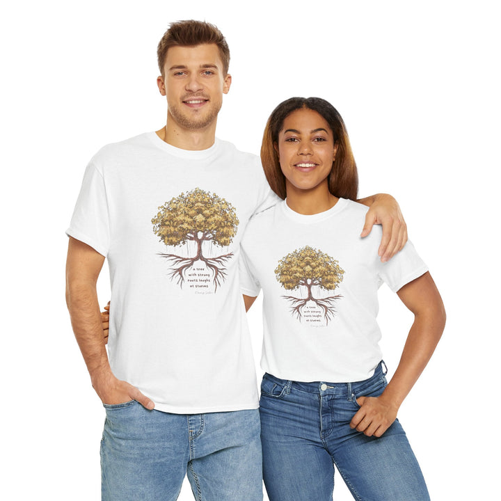 G118. Tree with Strong Roots T-shirt (Unisex). Many Colors Available