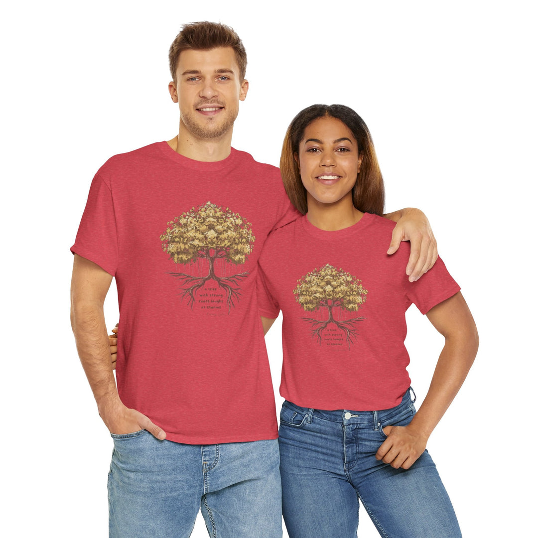 G118. Tree with Strong Roots T-shirt (Unisex). Many Colors Available