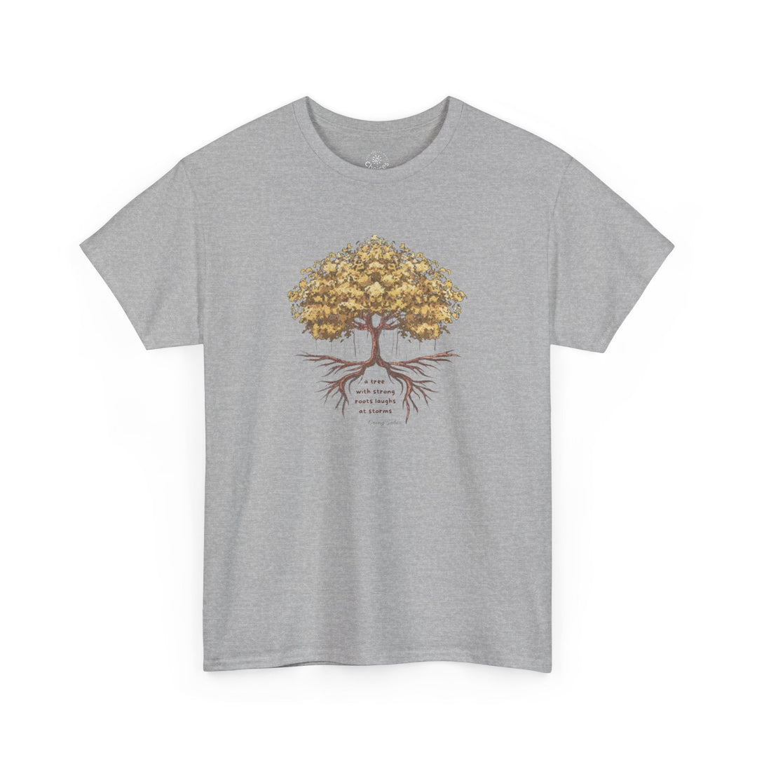 G118. Tree with Strong Roots T-shirt (Unisex). Many Colors Available