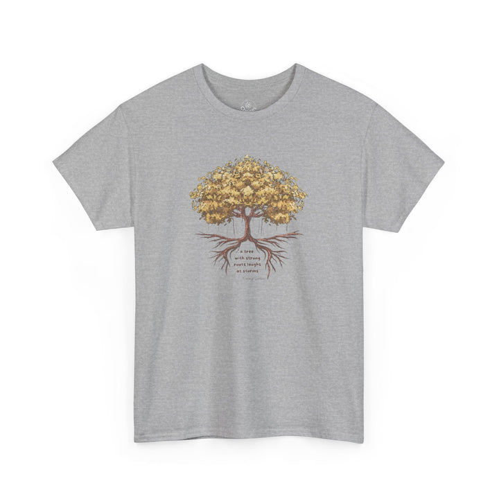 G118. Tree with Strong Roots T-shirt (Unisex). Many Colors Available