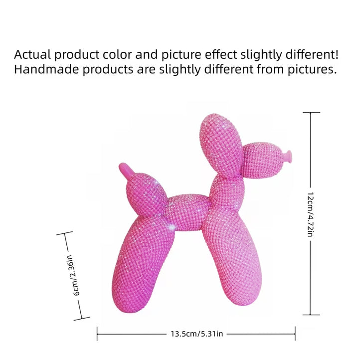 Pink Balloon Dog Sculpture – Shiny Resin Art Decor - Choices Books & Gifts