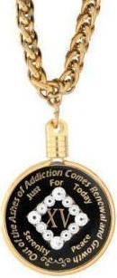 AG54. Medallion Holder Necklace: Gold THICK Chain, 30 inch. NO MEDALLION - Premium Jewelry from Choices - Just $13.95! Shop now at Choices Books & Gifts