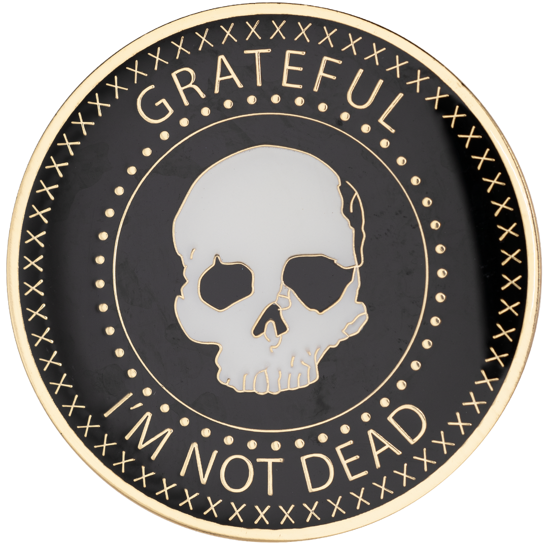 Grateful I'm Not Dead Coin, Gold or Silver - Recovery Medallion from Choices Books & Gifts