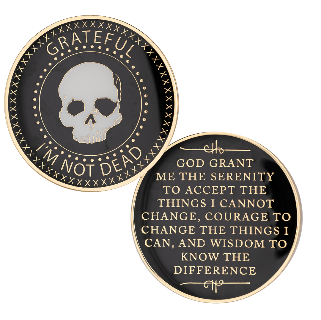 Grateful I'm Not Dead Coin, Gold or Silver - Recovery Medallion from Choices Books & Gifts