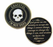 #Z05. Grateful I'm Not Dead Recovery Medallion - Gold or Silver - Choices Books & Gifts