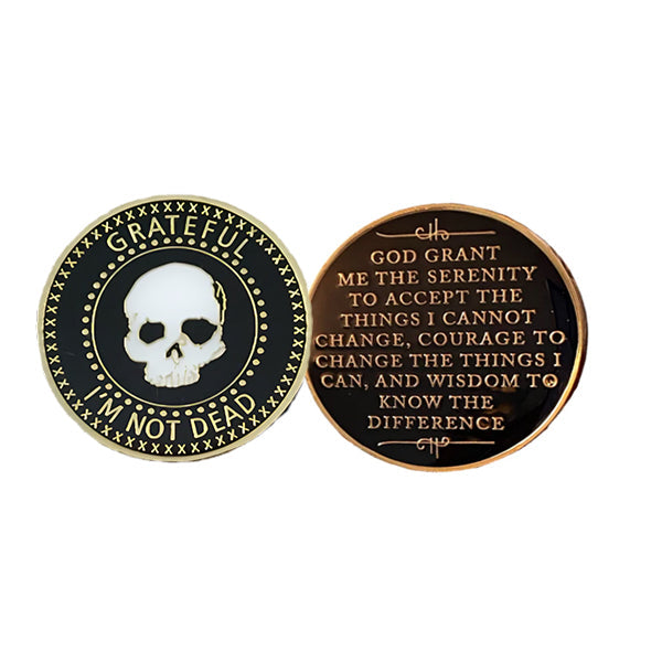 Grateful I'm Not Dead Coin, Gold or Silver - Recovery Medallion from Choices Books & Gifts