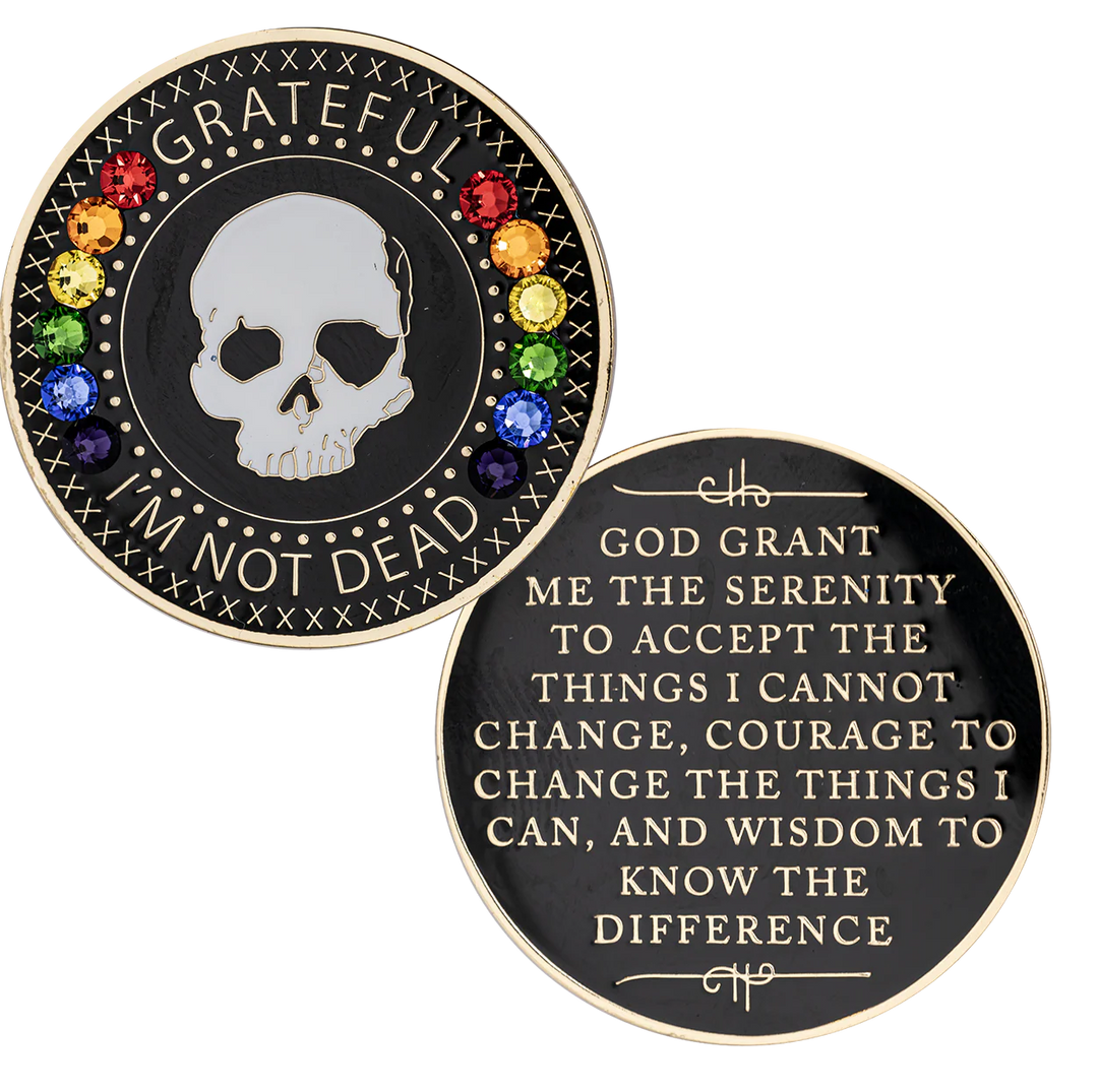 Grateful Not Dead Coin with Rainbow - Recovery Medallion from Choices Books & Gifts