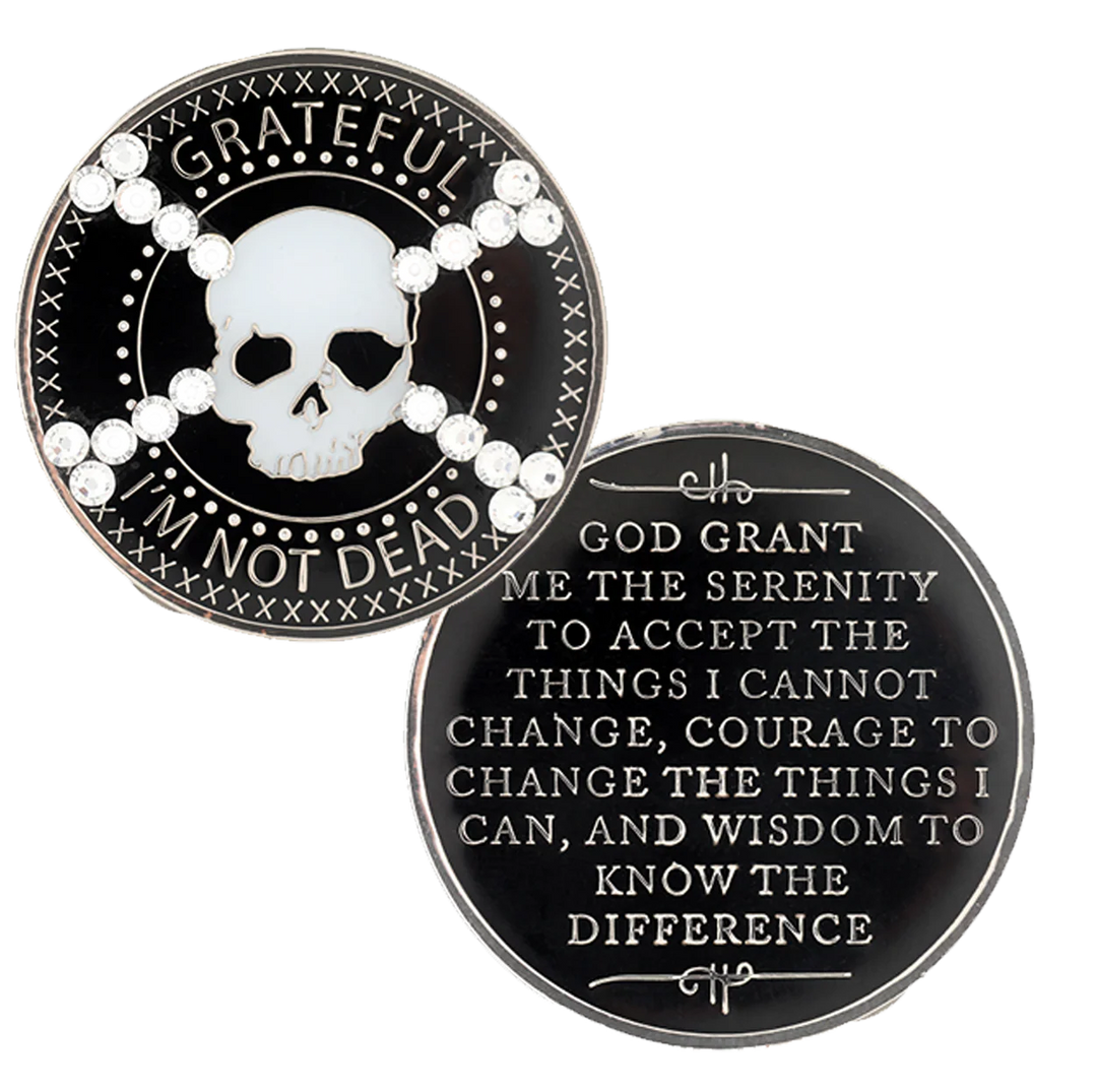 Grateful Not Dead Coin with Skull - Recovery Medallion from Choices Books & Gifts