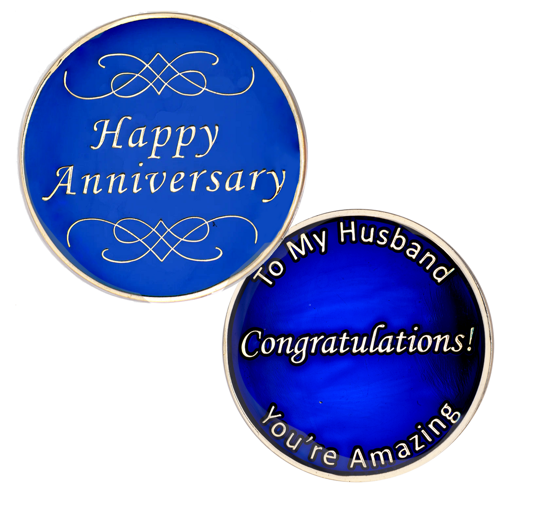 Husband Coin Purple or Blue - Recovery Medallion from Choices Books & Gifts